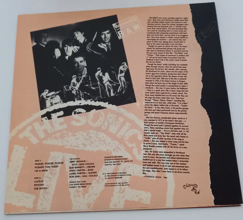 The Sonics, Live / Fanz Only Image 1++